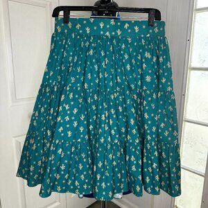 Vintage Square Up Fashions Square Dance Western Cactus Skirt Size Small